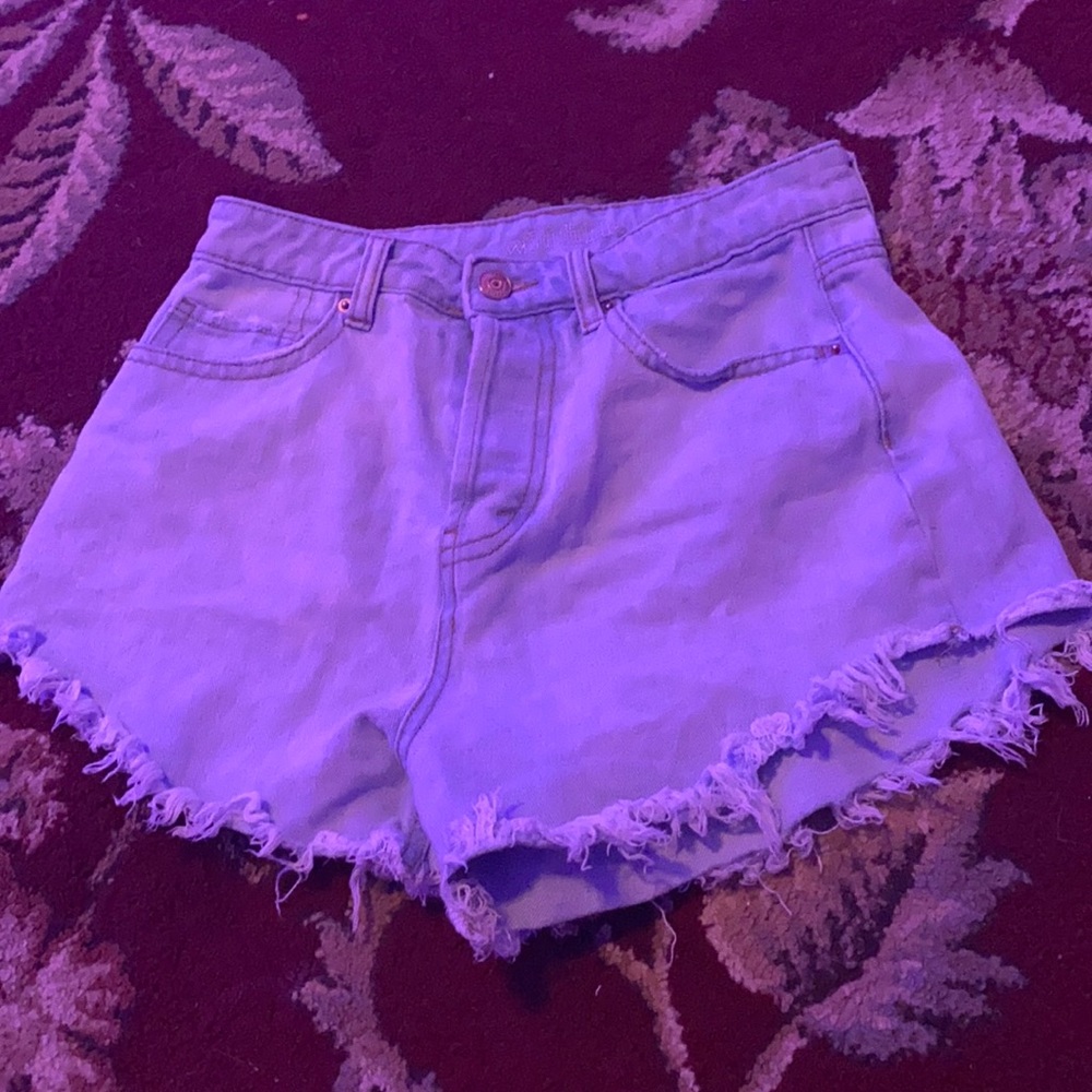 Blue denim shorts